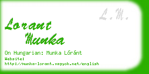 lorant munka business card