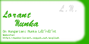 lorant munka business card